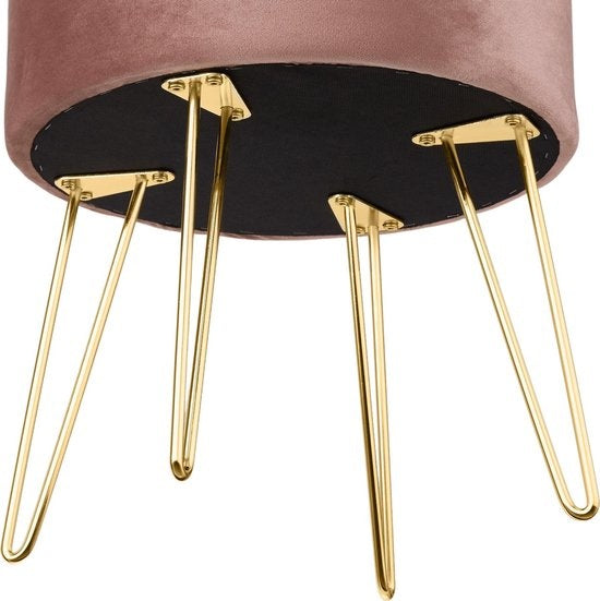 tectake - Tabouret d'assise Ava rose - 403953