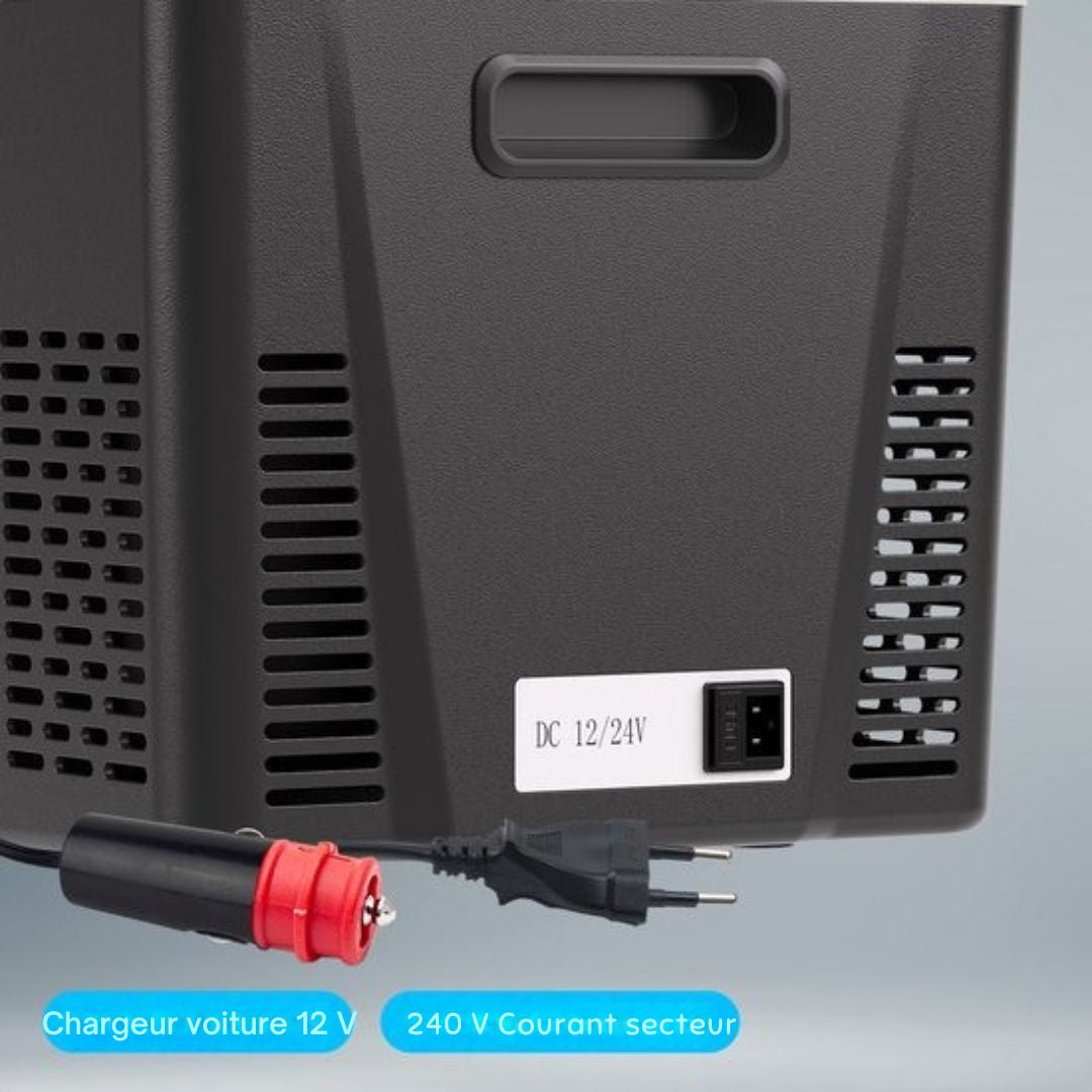 Glacière électrique Auronic - Compresseur - 12V 230 Volt - Voiture - 30L - Noir/Gris