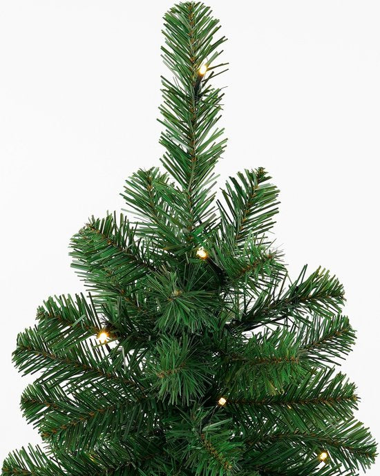Black Box Trees Norton Artificial Christmas Tree in Pot with LED Lights - H90 x Ø50 cm - Vert