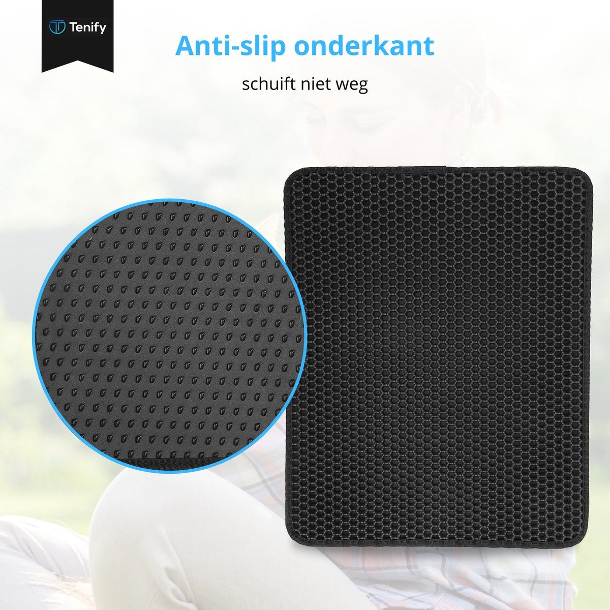 Tenify Tapis à litière + pelle à litière supplémentaire - 40 x 50 cm - Imperméable - Double couche - Structure en nid d'abeille - Tapis de promenade - Tapis