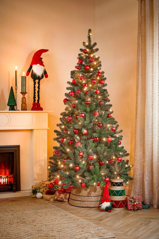 Black Box Trees Bedford Artificial Christmas Tree with LED Lights - H185 x Ø110 cm - Vert