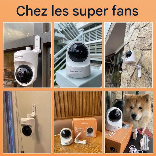 Caméra de surveillance pour animaux 360° ProTrue, 1080P avec application, Blanc
