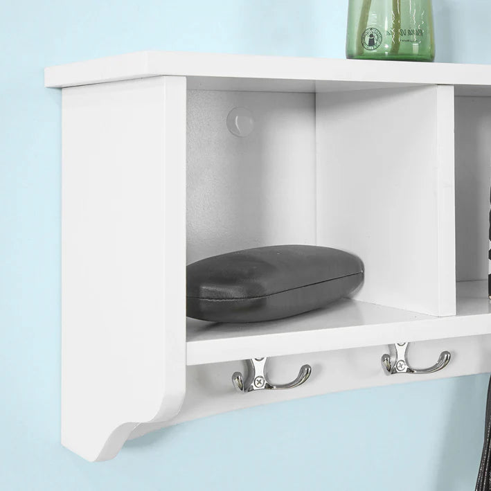 SoBuy Porte-manteau mural - Porte-manteau suspendu - Porte-manteau blanc - FRG48-W