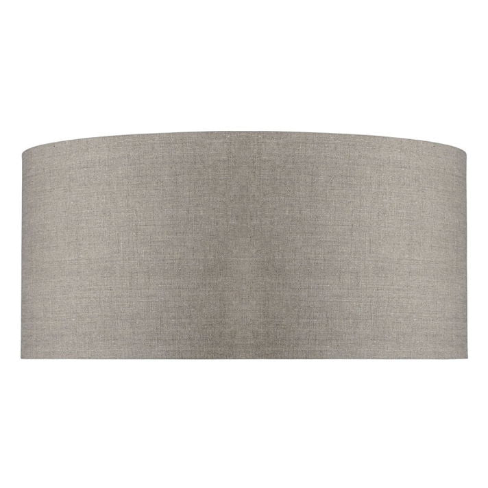 Abat-jour rond en coton 60x30 cm, couleur lin foncé