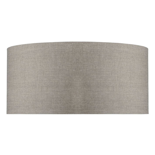 Abat-jour rond en coton 60x30 cm, couleur lin foncé
