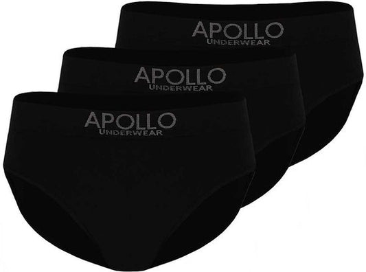 Slip homme Apollo - 3 packs - taille XXL - noir uni