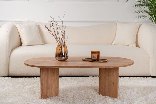 Table basse en bois « Sand » - 60 x 119 x 40 cm - Pin de l'Atlantique