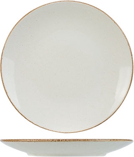 Marque : Cosy & Trendy - Granite Ivory- Assiette plate 27CM -.