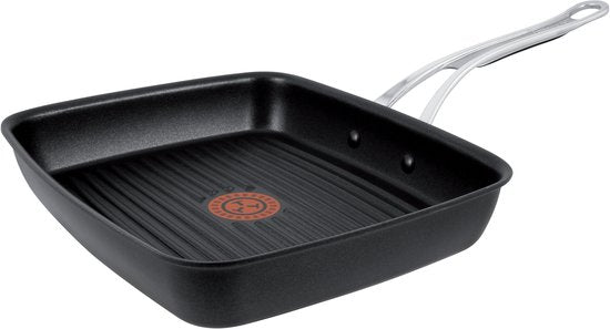 Poêle à griller Jamie Oliver by Tefal 23 x 27 cm – Induction – Revêtement antiadhésif au titane – Thermo-Spot
