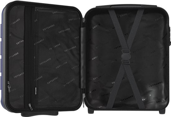 Valise cabine TRVLMORE - 40 x 30 x 20 cm - À placer sous le siège - 24 L - Serrure TSA - 2 roulettes - Bleu foncé