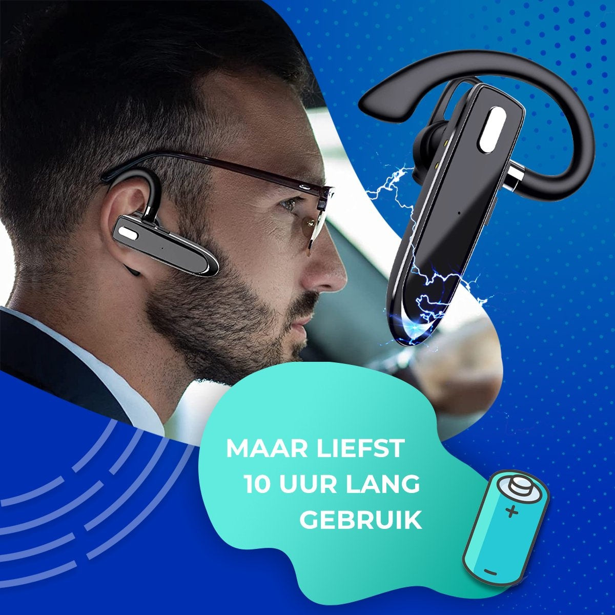 Casque Bluetooth avec étui de chargement - Casque intra-auriculaire - Casque sans fil avec microphone - Bluetooth 5.1 - Appels mains libres - Étanchéité IPX7