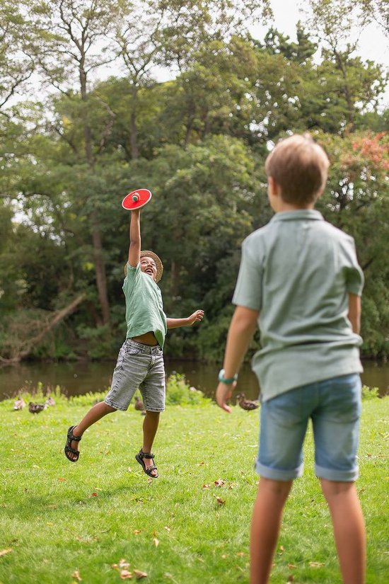BS Toys Jeu de lancer - Jouets en bois - Sport - Jeu de lancer avec velcro
