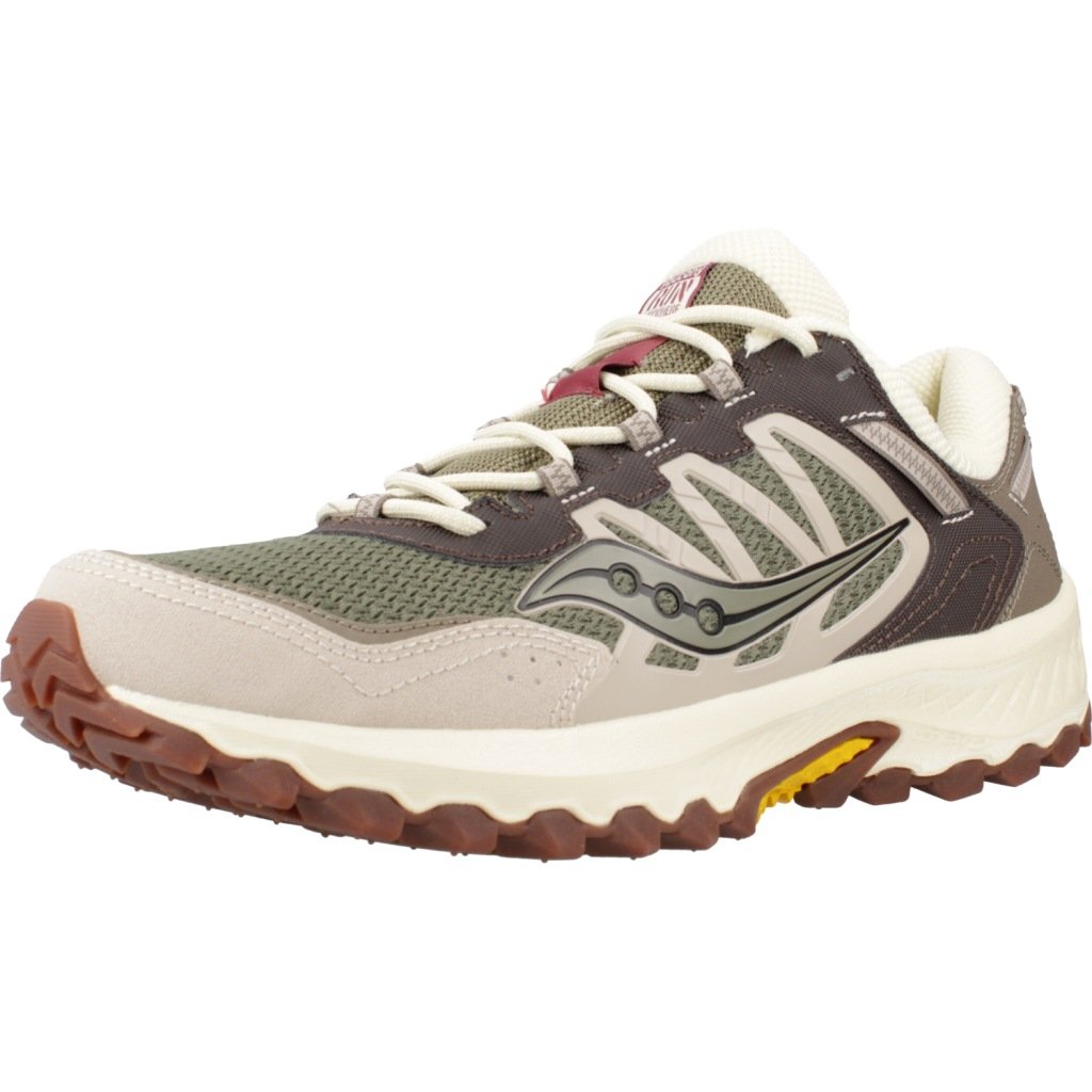 Saucony - Grid Peak Sneakers - Durable & Confortable - Olive/Brown - Taille 40.5