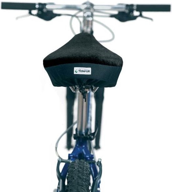 TEMPUR® - Housse de selle de vélo - Noir - 33,5 x 33 x 3 cm - Grand - Housse de selle de vélo - Confort - Mousse à mémoire de forme