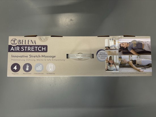 Belena Air Stretch - Tapis de massage lombaire et de yoga - Tapis de massage pour tout le corps avec fonction chauffante - Massage - Étirements - 4 programmes - 3 niveaux d'intensité - Télécommande incluse