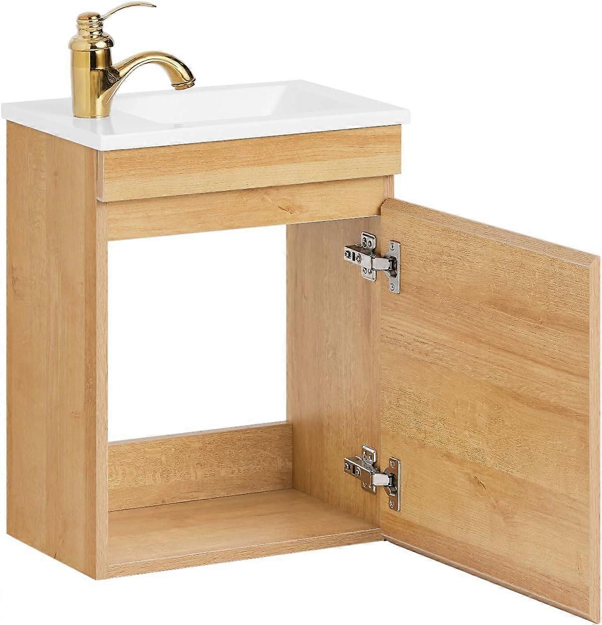 SoBuy Meuble évier - Bzr169-n - Panneau de particules et céramique - Max. 11kg. - 41x25x52cm - Marron