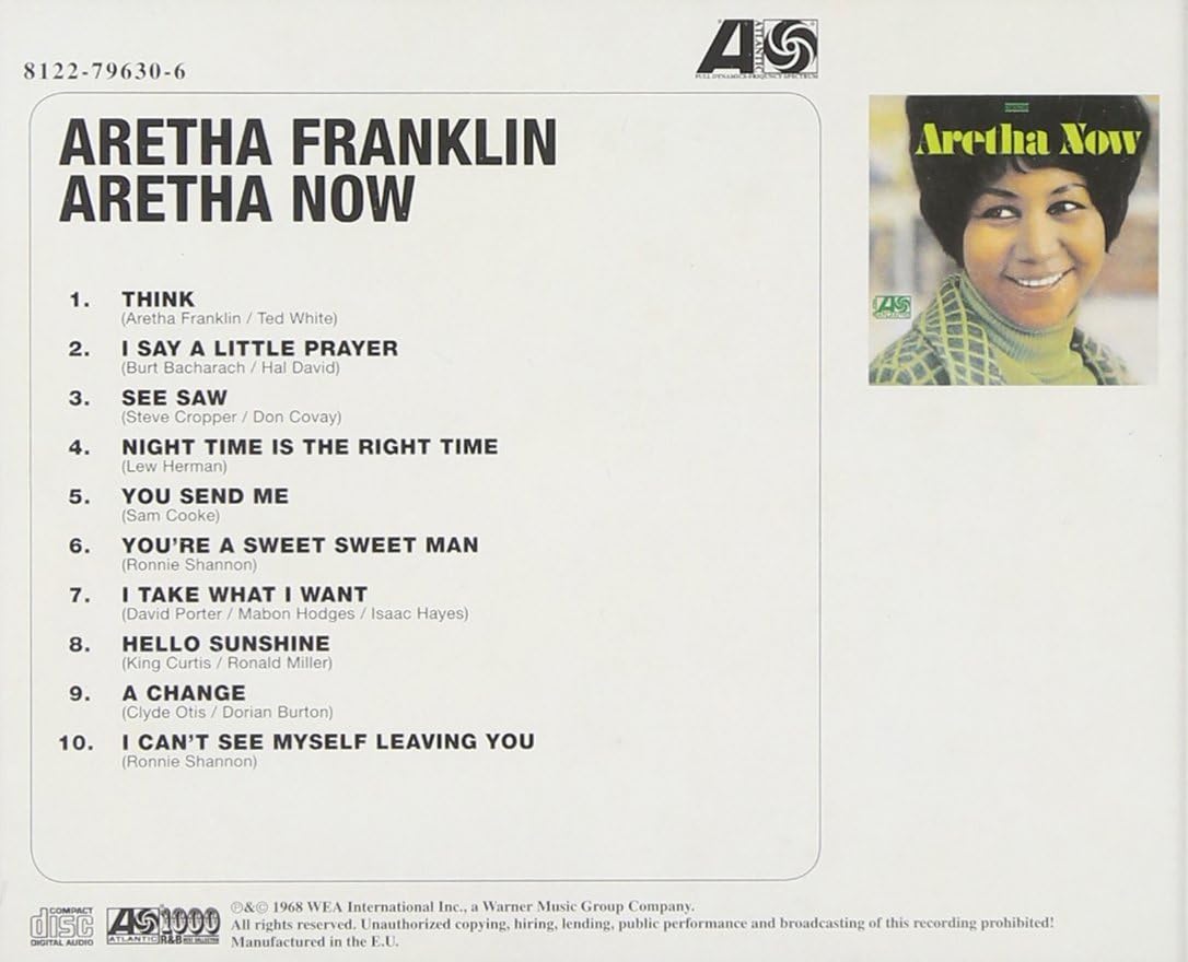 aretha franklin - aretha now cd (14 × 12,5 cm)