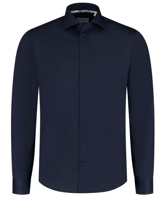 Boston Brothers - Chemise d'affaires LS - Non repassée - Hommes - Marine - Taille 39