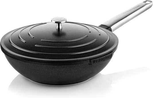 Wok Westinghouse Performance Series - Wok avec couvercle - 28 cm - Noir