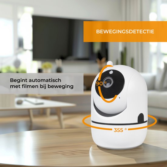 Denver Caméra de sécurité intérieure - Caméra pour animaux - Blanc - 9.20x7.20x16 cm