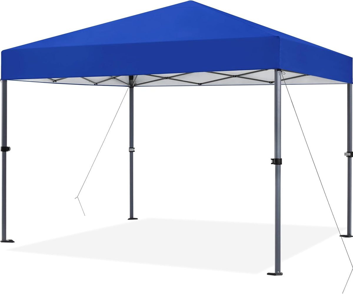 Pavillon pliable Yaheetech Pop-up 3 × 3 m, hauteur réglable de 170,5 à 265,5 cm, bleu