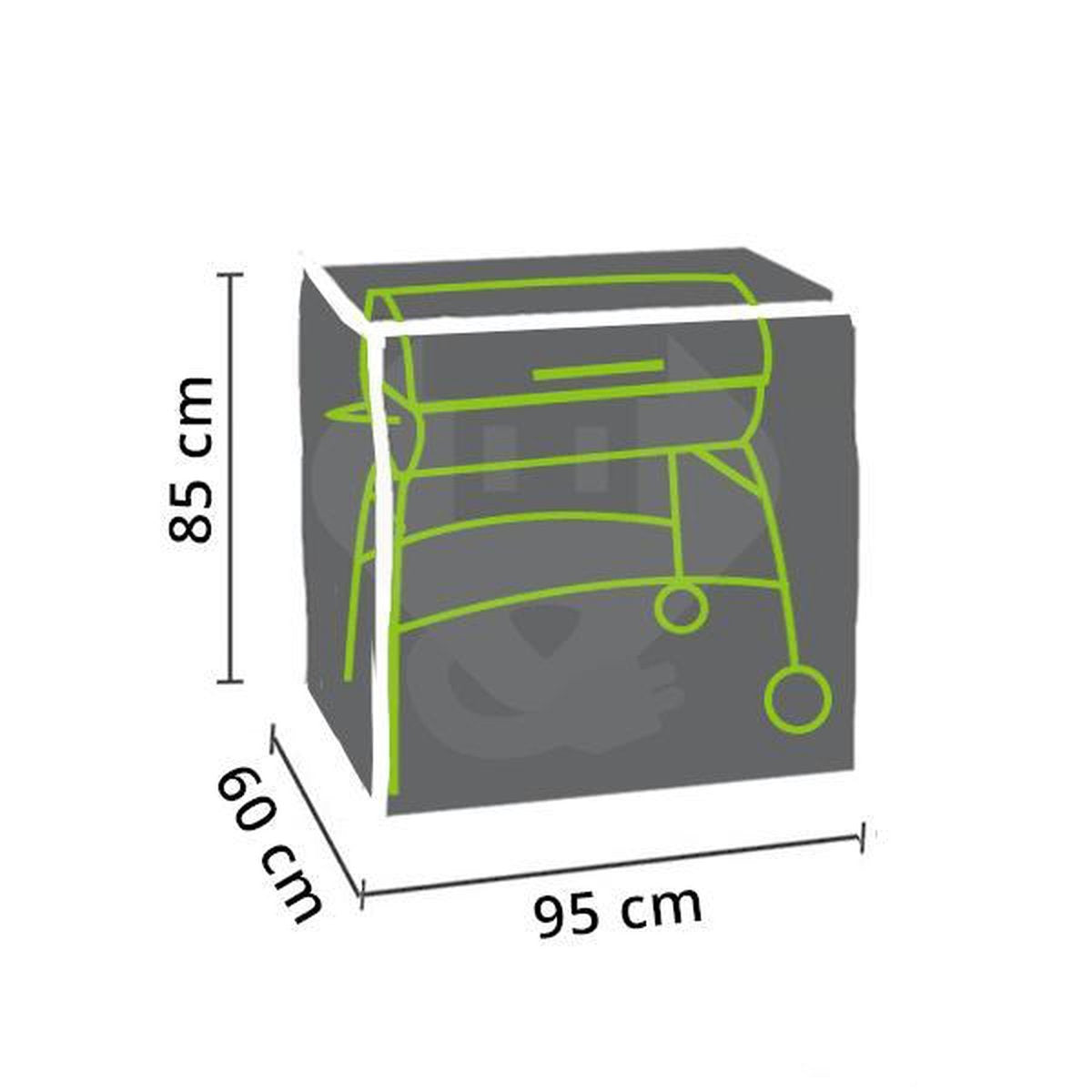 Pro Garden Barbecue Protective Cover - Cylindrical BBQ - 95x60cm - Water repellent - Weatherproof