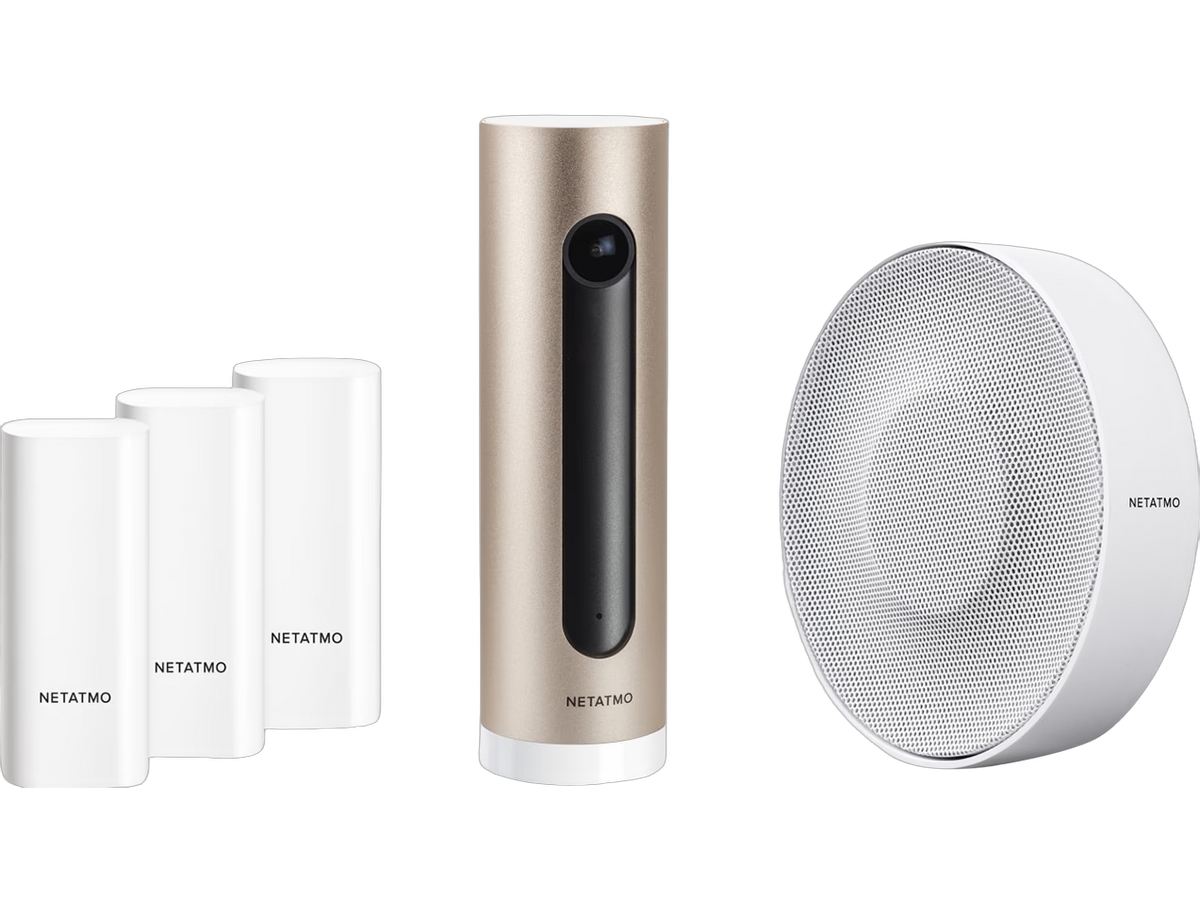 Système d'alarme intelligent Netatmo avec caméra - Reconnaissance faciale et sirène de 110 dB - 165 x 65 x 65 mm