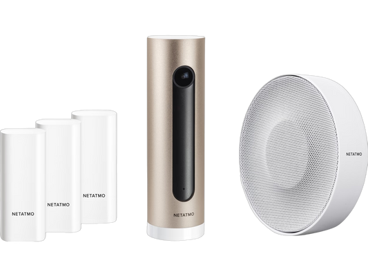 Système d'alarme intelligent Netatmo avec caméra - Reconnaissance faciale et sirène de 110 dB - 165 x 65 x 65 mm