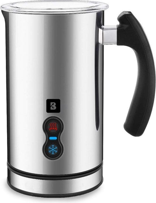 Mousseur à lait électrique - KitchenBrothers - 240 ML - Acier inoxydable - Noir