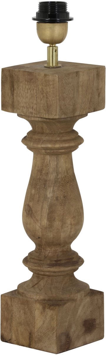 Light & Living Pied de lampe CUMANI - Bois Weather Barn - Marron - 10 x 10 x 38 cm