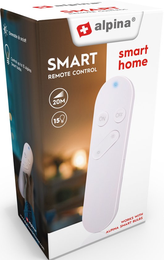 alpina Smart Home - Télécommande intelligente - pour lampes alpina Smart - variateur - allumer/éteindre - jusqu'à 15 lampes