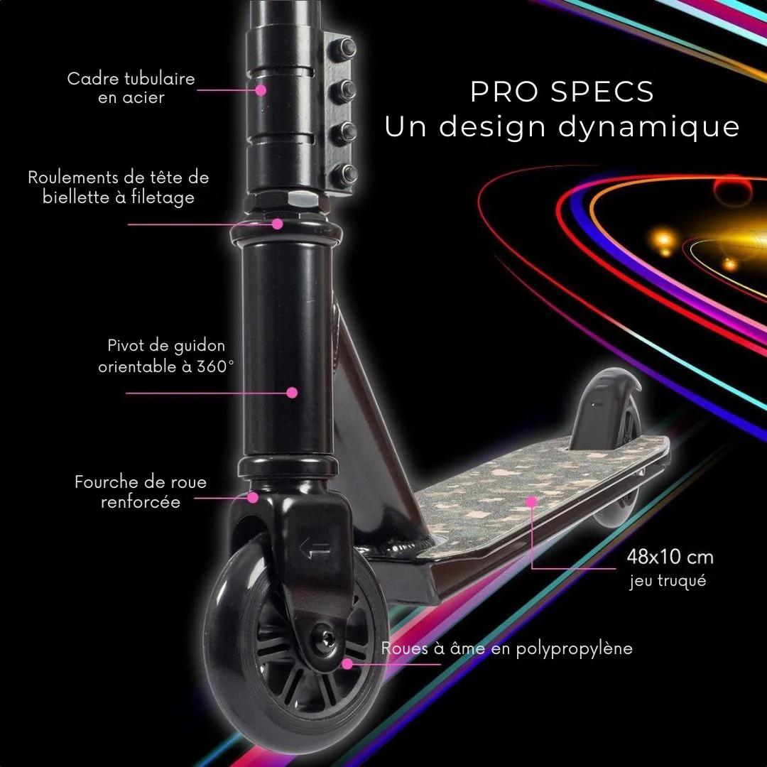 Trottinette LifeGoods  - Étape 8ans+ - Roues 100mm - Noir