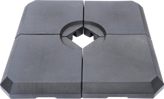 PimXL Parasol tiles Fillable - pour la base transversale d'un parasol flottant - 4x20kg - remplissable avec de l'eau ou du sable