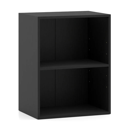 Étagère Coast avec 2 compartiments ouverts – Étagère réglable – 42 x 29,5 x 53,5 cm – Noir