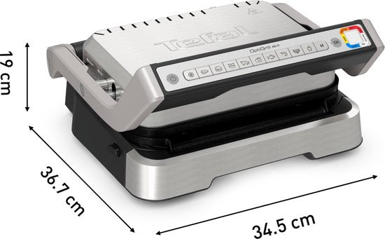 Tefal OptiGrill 4-en-1 GC774D - Gril de table intelligent - Plateau de cuisson inclus - 9 programmes automatiques - Indicateur de cuisson - 2100 W