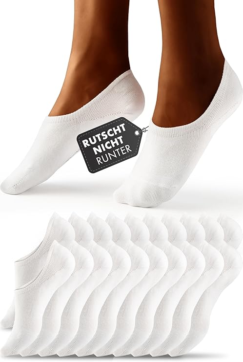 Heroic 10 paires de chaussettes de cheville pour hommes et femmes - Chaussettes d'entraînement invisibles, respirantes et confortables - Taille 35-38