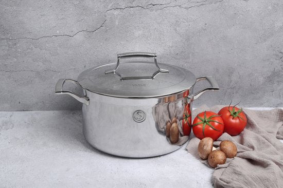 Cocotte avec couvercle - Saveur Selects - Ø22 cm - Acier inoxydable - Sans PFAS - Compatible induction et four