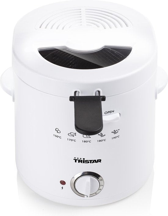 Friteuse Tristar 1,5 litre - FR-6941 - Friteuse 1 000 W - Revêtement antiadhésif - Blanc