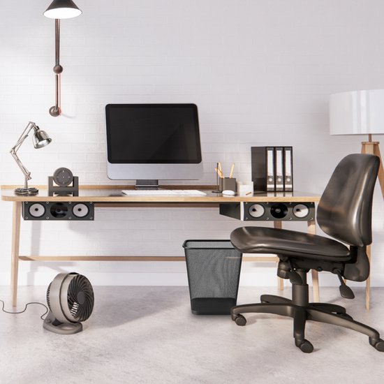 BRASQ 2x Paper Bin Square - Black - 12 Liter - Trash can - Garbage can - Waste bin - Paper basket - Metal - Set of 2