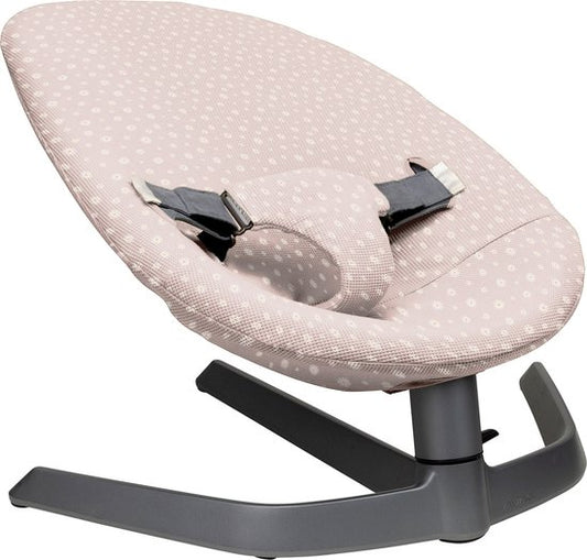 Housse pour transat Ukje, compatible avec le transat Nuna Leaf - Housse avec doublure imperméable pour protéger votre transat - Ajustement parfait - Facile à laver - Coton doux - Tissu gaufré rose