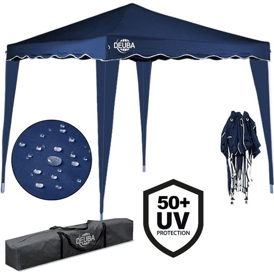 Tonnelle de jardin - EezyLife - Tente de réception pliable - 3 x 3x 2.5 m - Bleu