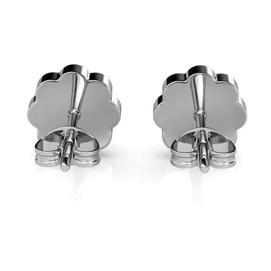 Yolora Kids Boucles d'oreilles fleurs roses - cristaux Kalpa Camaka - plaqué or blanc 18K - Enfant - Boucles d'oreilles filles couleur argent - Bijoux enfants - Boîte cadeau de luxe - Boîte cadeau - Emballage cadeau - Magnifique emballage cadeau