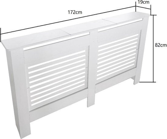 Caisson de radiateur - caisson de chauffage - caisson de radiateur - 172 cm x 82 cm - blanc