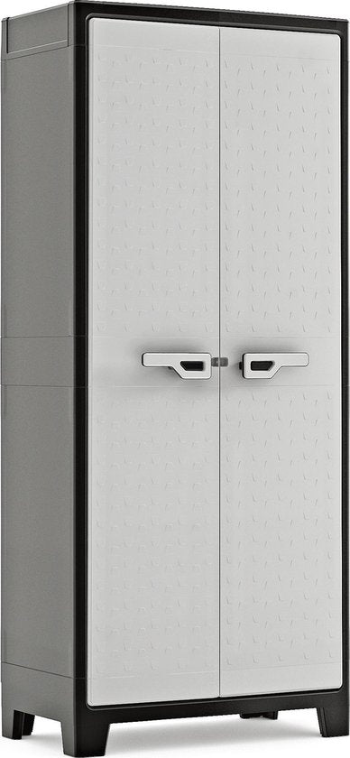 Keter Titan Armoire haute - 4 étagères - 80x44x182cm - Noir/Gris