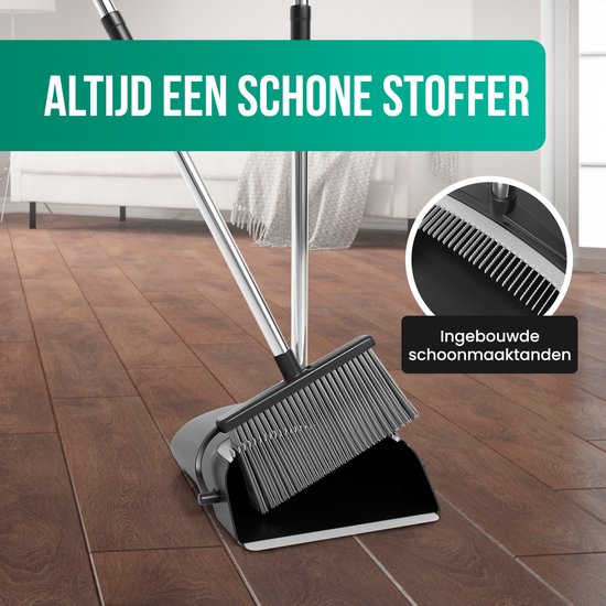 Avalo Pelle et Brosse avec Poignée Longue - Ajustable 87-127cm - Dents de Nettoyage Intégrées - Noir