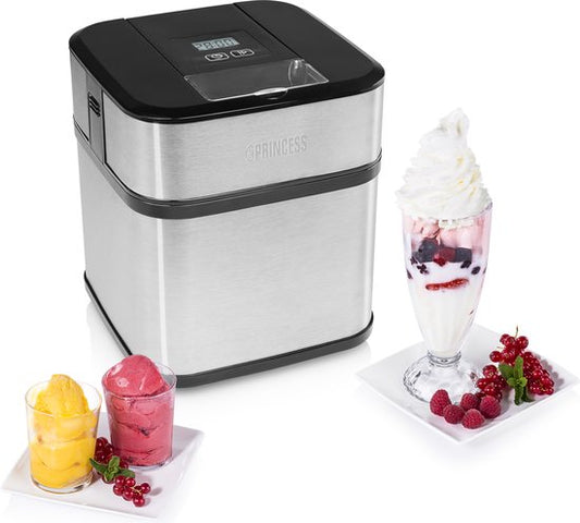 Princess 282605 - Machine à glace - 1,5 litre - Crème glacée - Glace au yaourt - Yaourt glacé - Sorbet - Machine à glace - Compacte