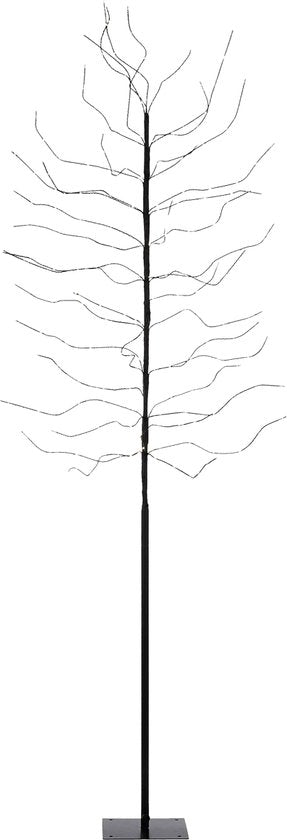 Luca Arbre à lumière avec éclairage LED blanc chaud - H200 x Ø18 cm - Noir
