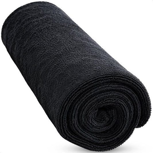 Chiffon ultra-absorbant en microfibre Luft - 60 x 80 - Salle de bain et voiture - Chiffons en microfibre - Résistant - Noir - 1 300 g/m²