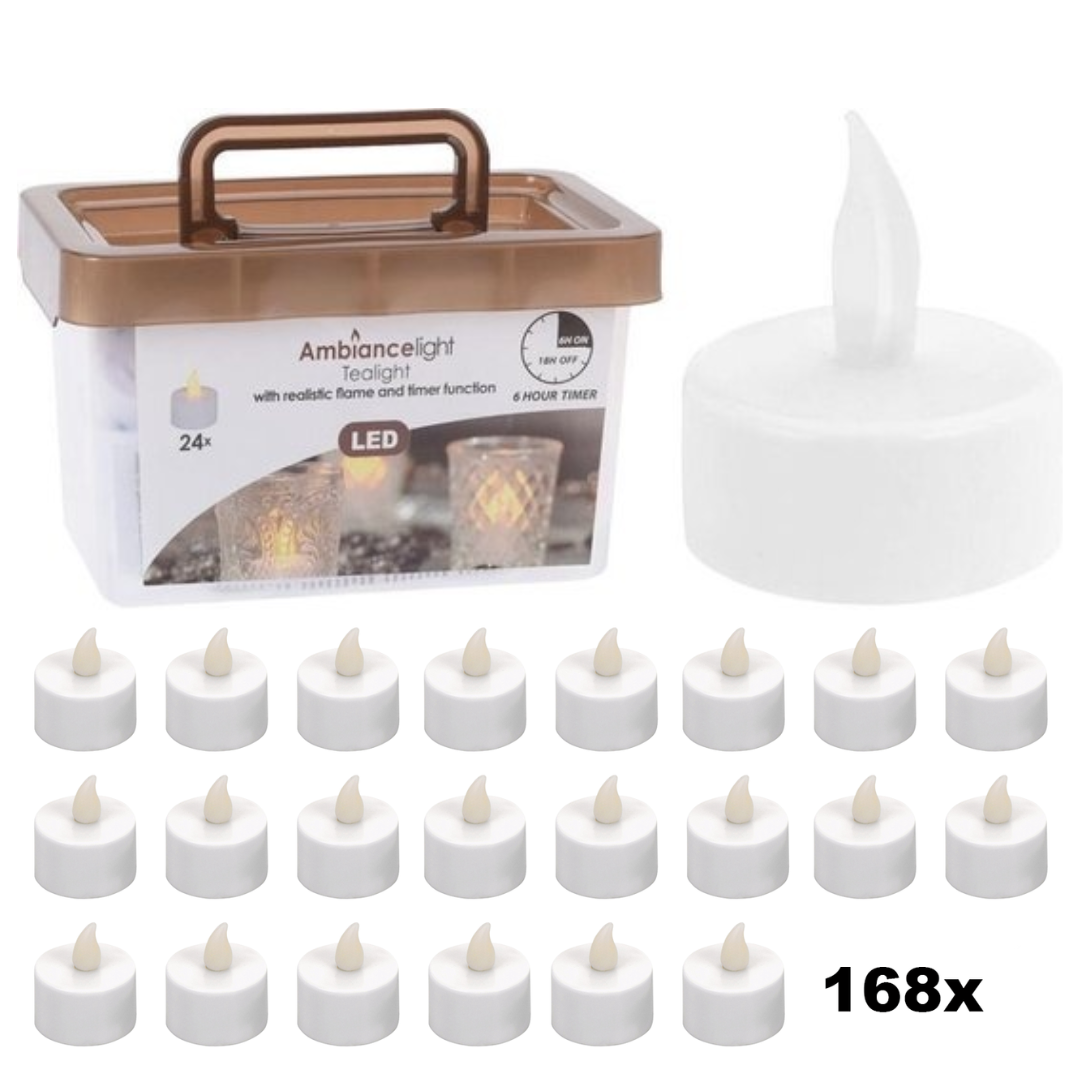 Bougies LED - Boîte avec 168 pièces INCLUS batterie ET Minuteur