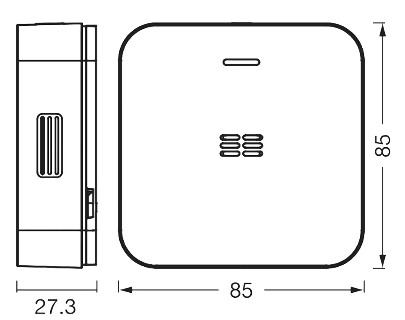 Ledvance Smart+ Wifi détecteur de monoxyde de carbone - blanc - 85x27x85 mm - compact et intelligent